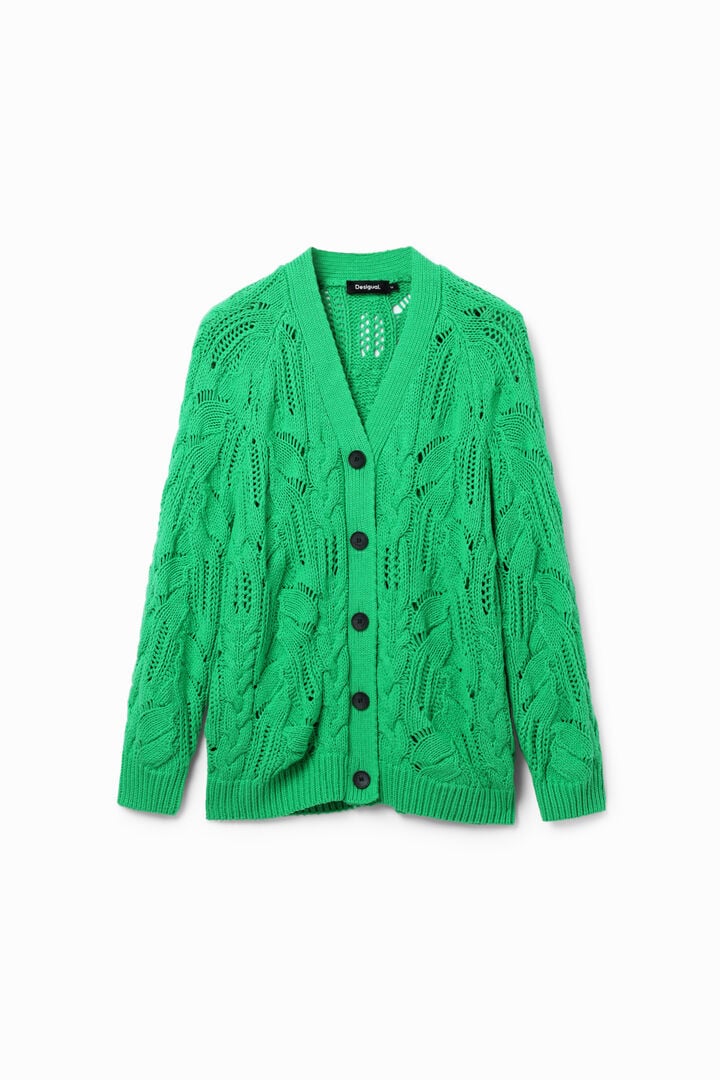 Cardigã oversize pormenores abertos | Desigual
