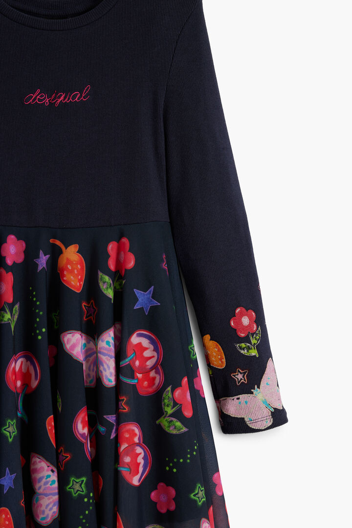 Kleid mit Tüllrock und Formen | Desigual