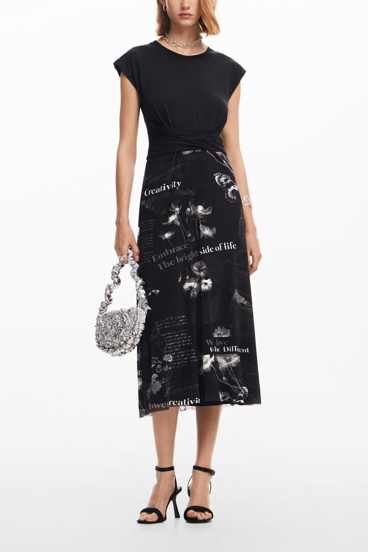 Midikleid mit Texten | Desigual