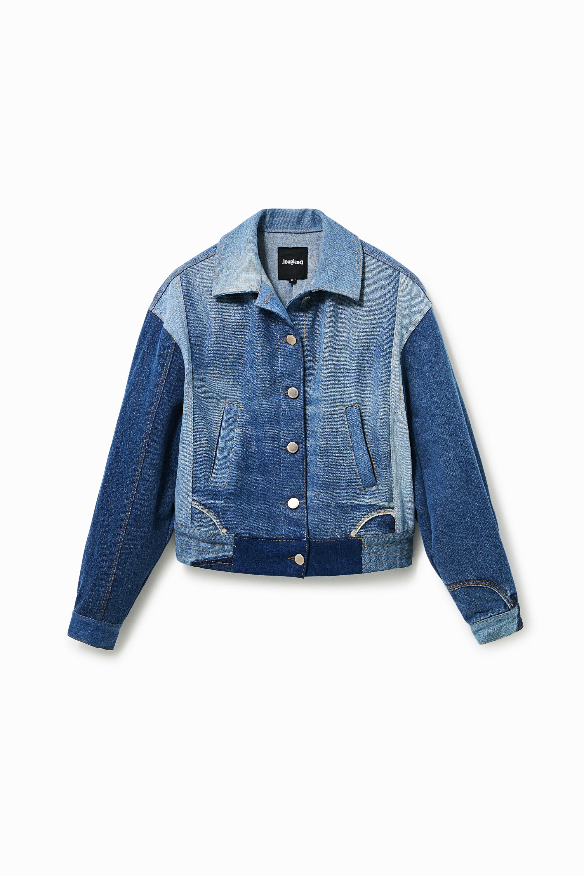 Cropped Upcycling-Jeansjacke