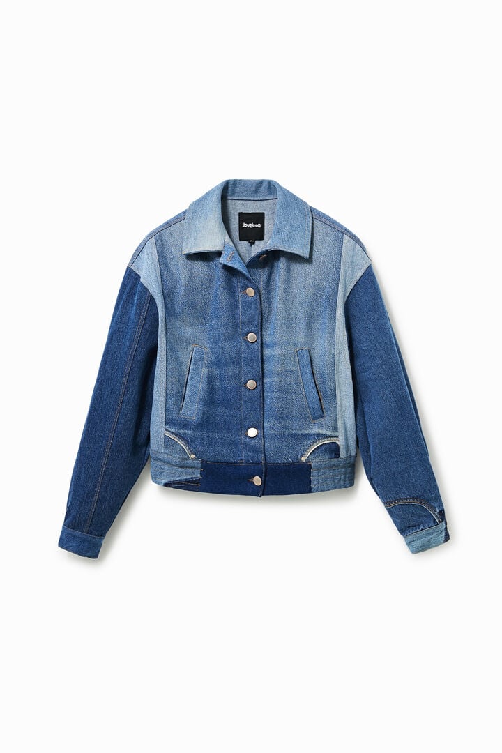 Upcycled cropped denim jacket | Desigual