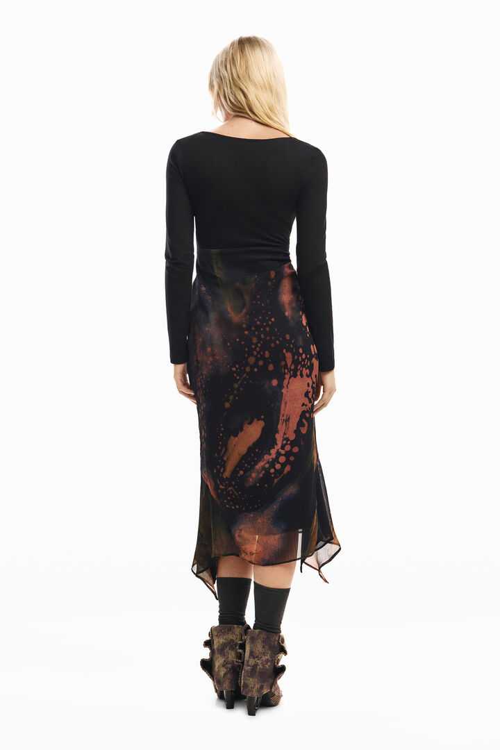 Printed long dress | Desigual