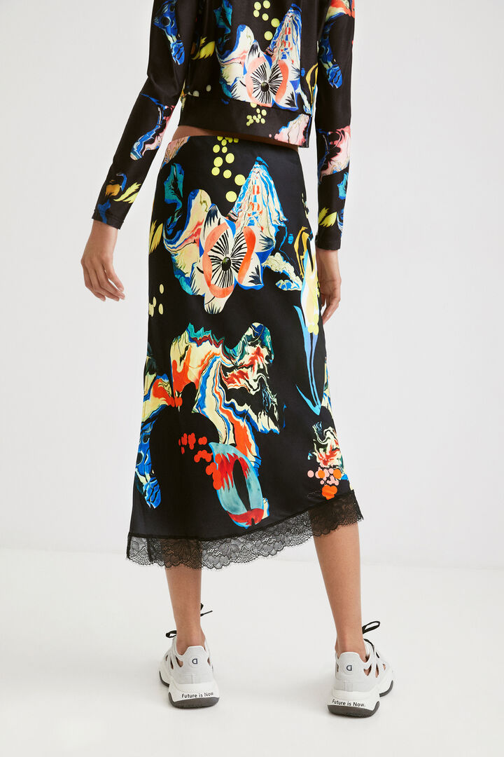 Slim midi-skirt print | Desigual
