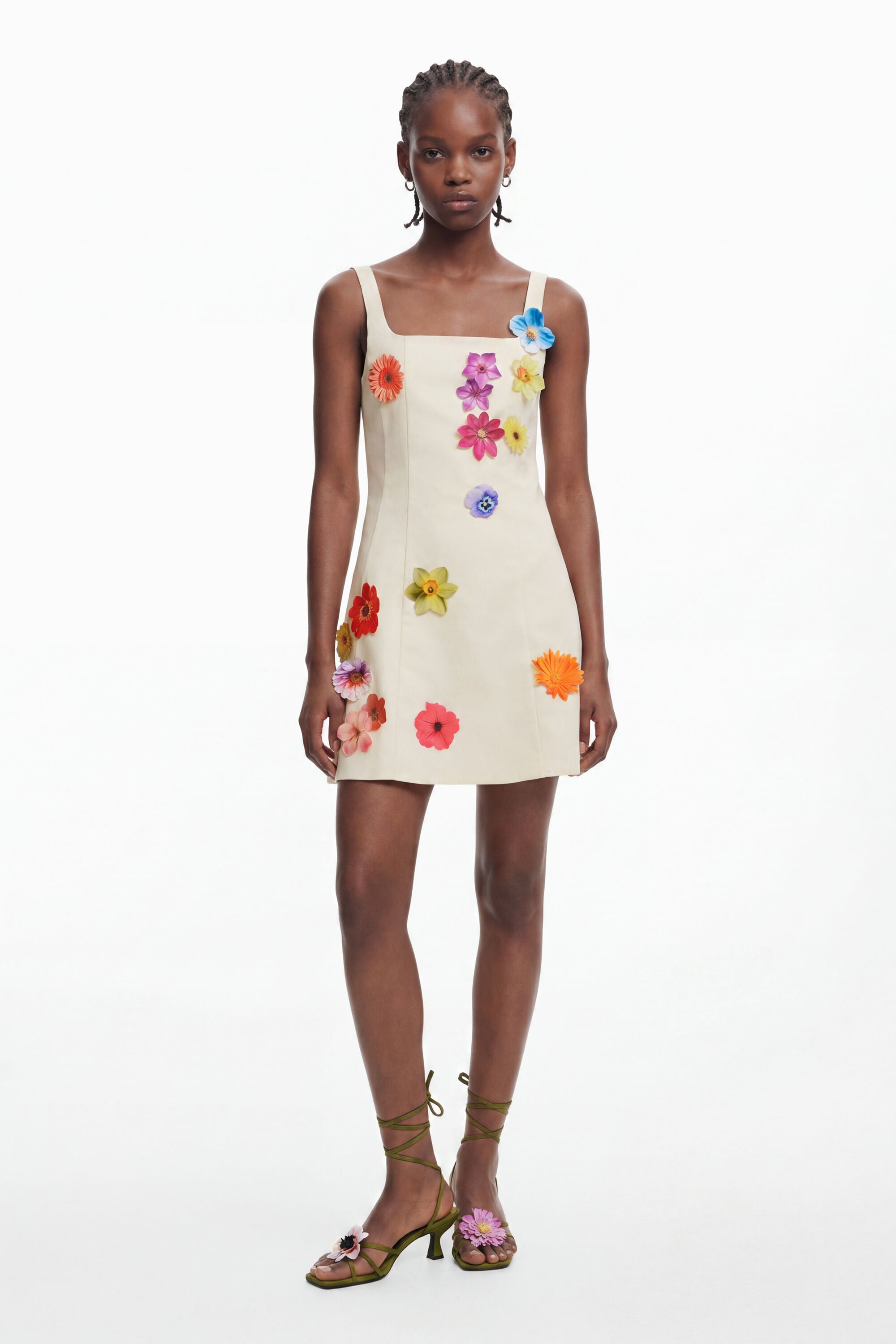 Tyler McGillivary floral panel dress - MATERIAL FINISHES - M