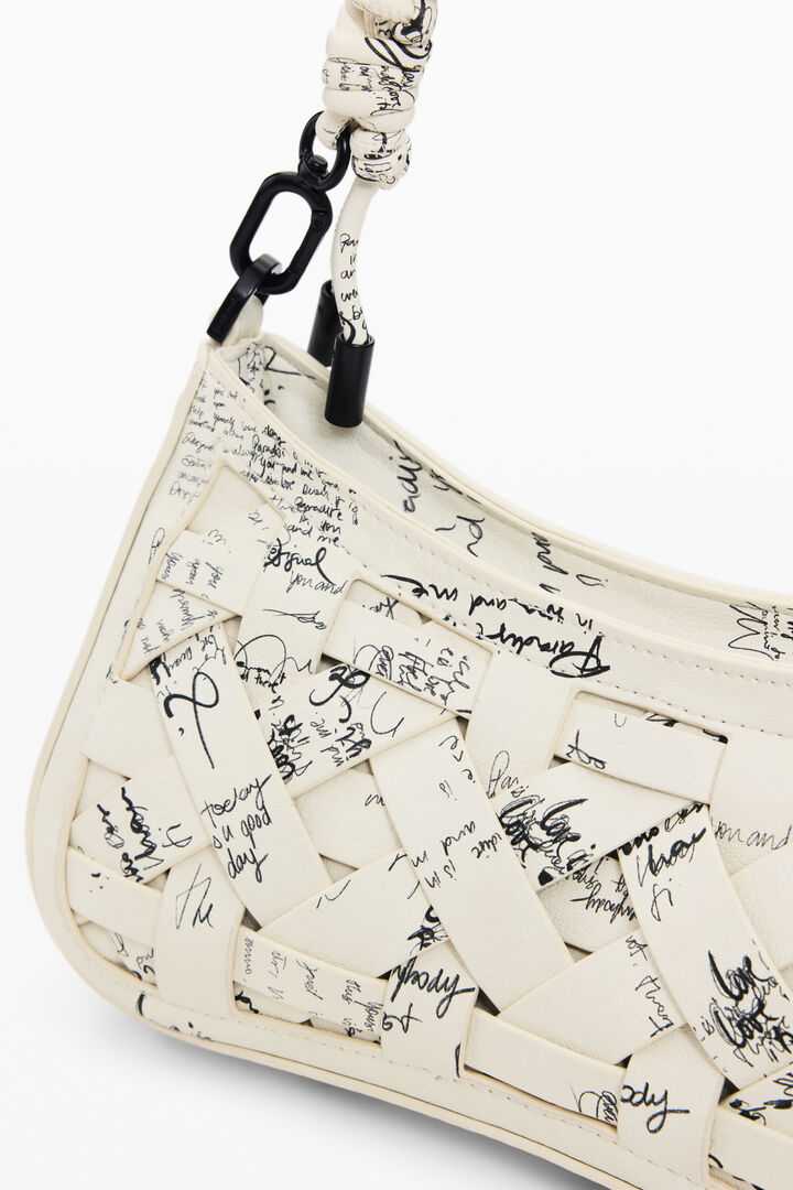 Borsa piccola intrecciata con lettering | Desigual