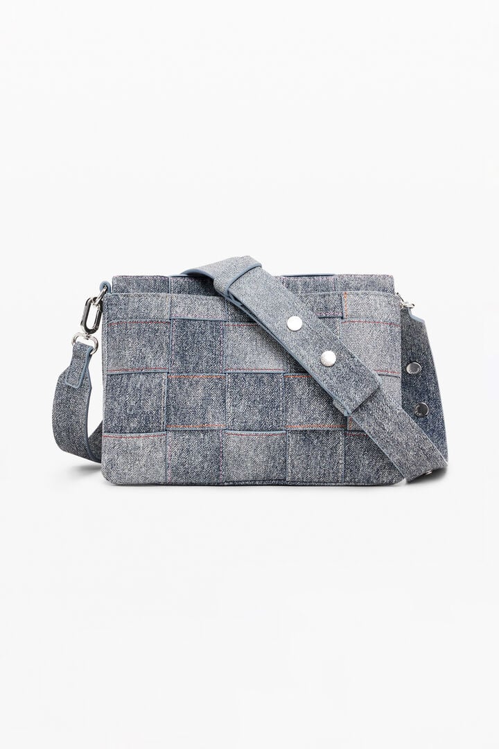 Medium braided denim-effect bag | Desigual