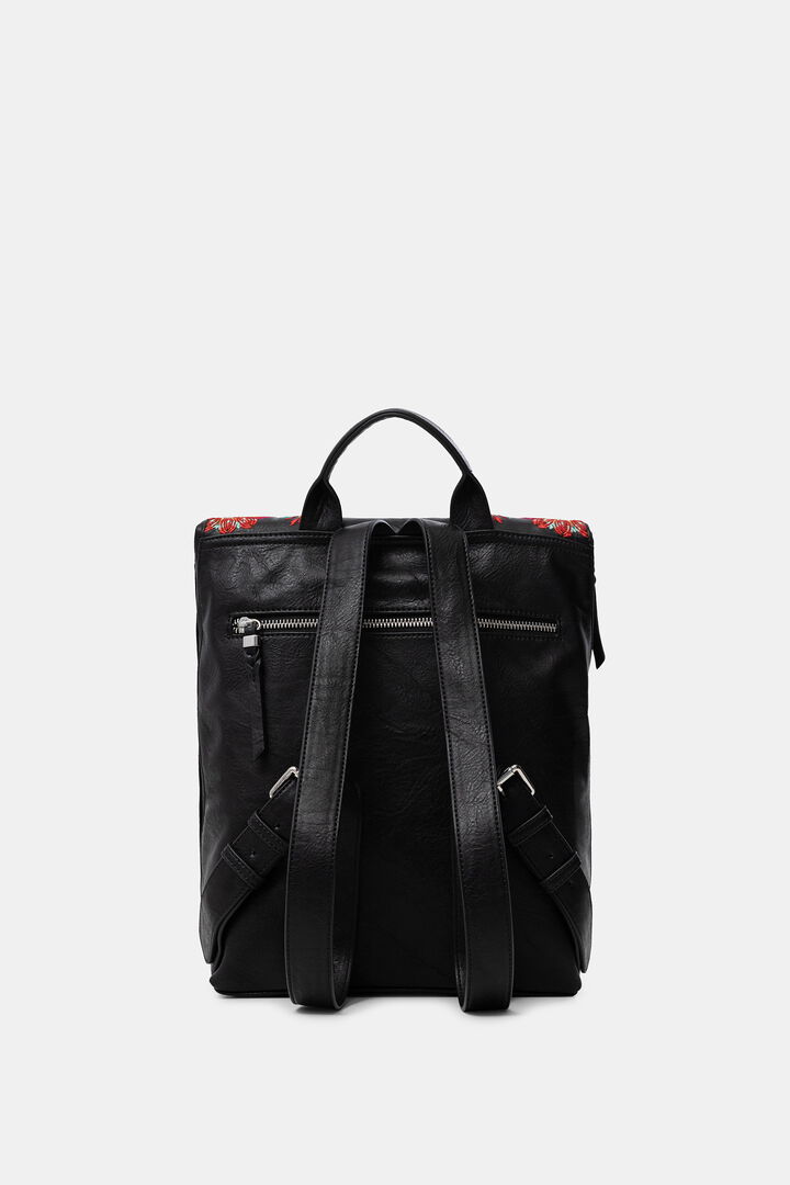Quadratischer Rucksack Blumen | Desigual