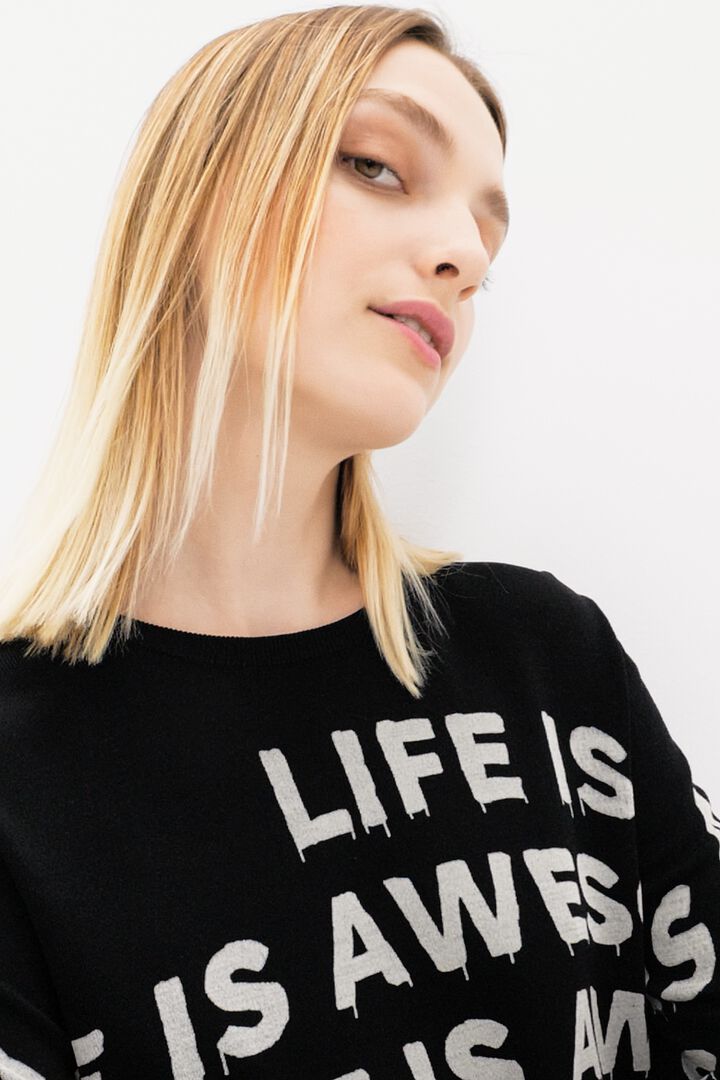 "Life is awesome" pullover | Desigual