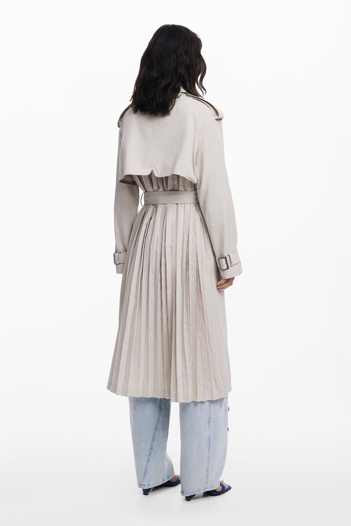Trench espalda plisada | Desigual