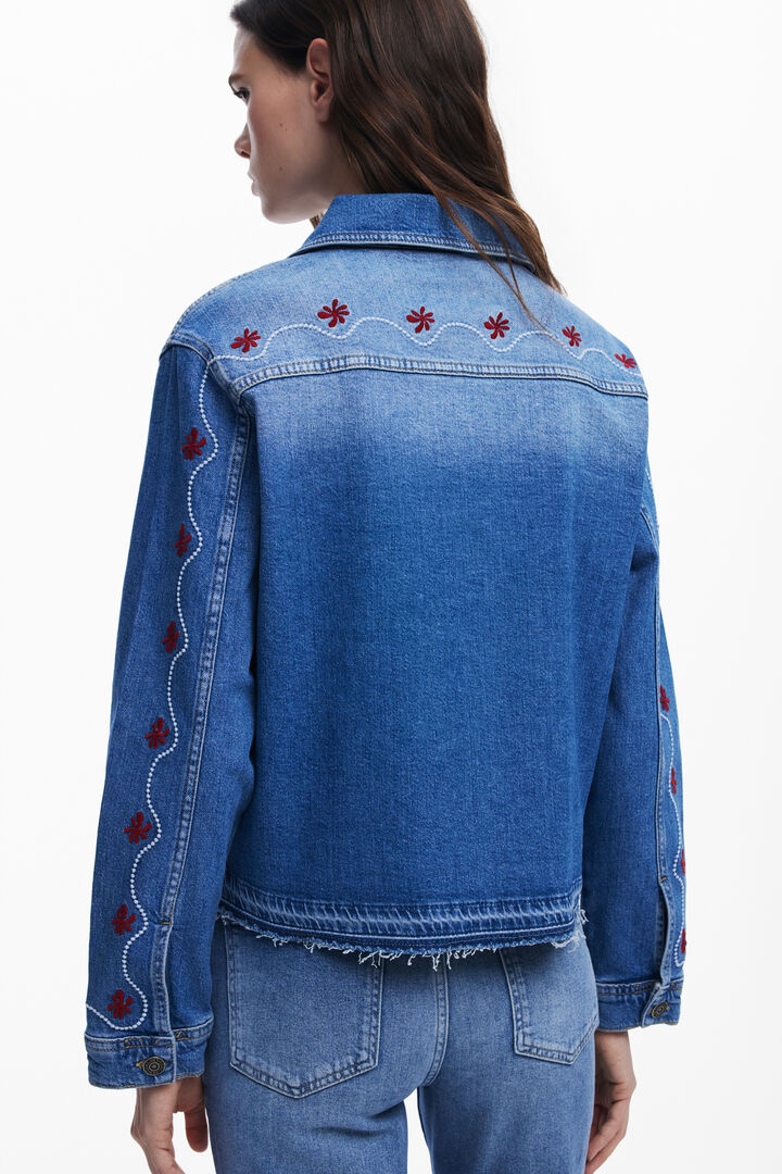 Cazadora denim flores | Desigual