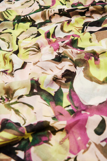 Foulard rectangulaire fleurs | Desigual