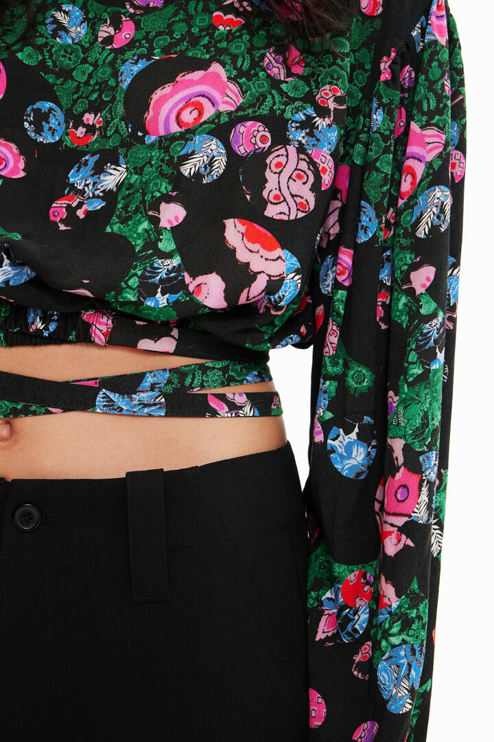 M. Christian Lacroix cropped floral blouse | Desigual