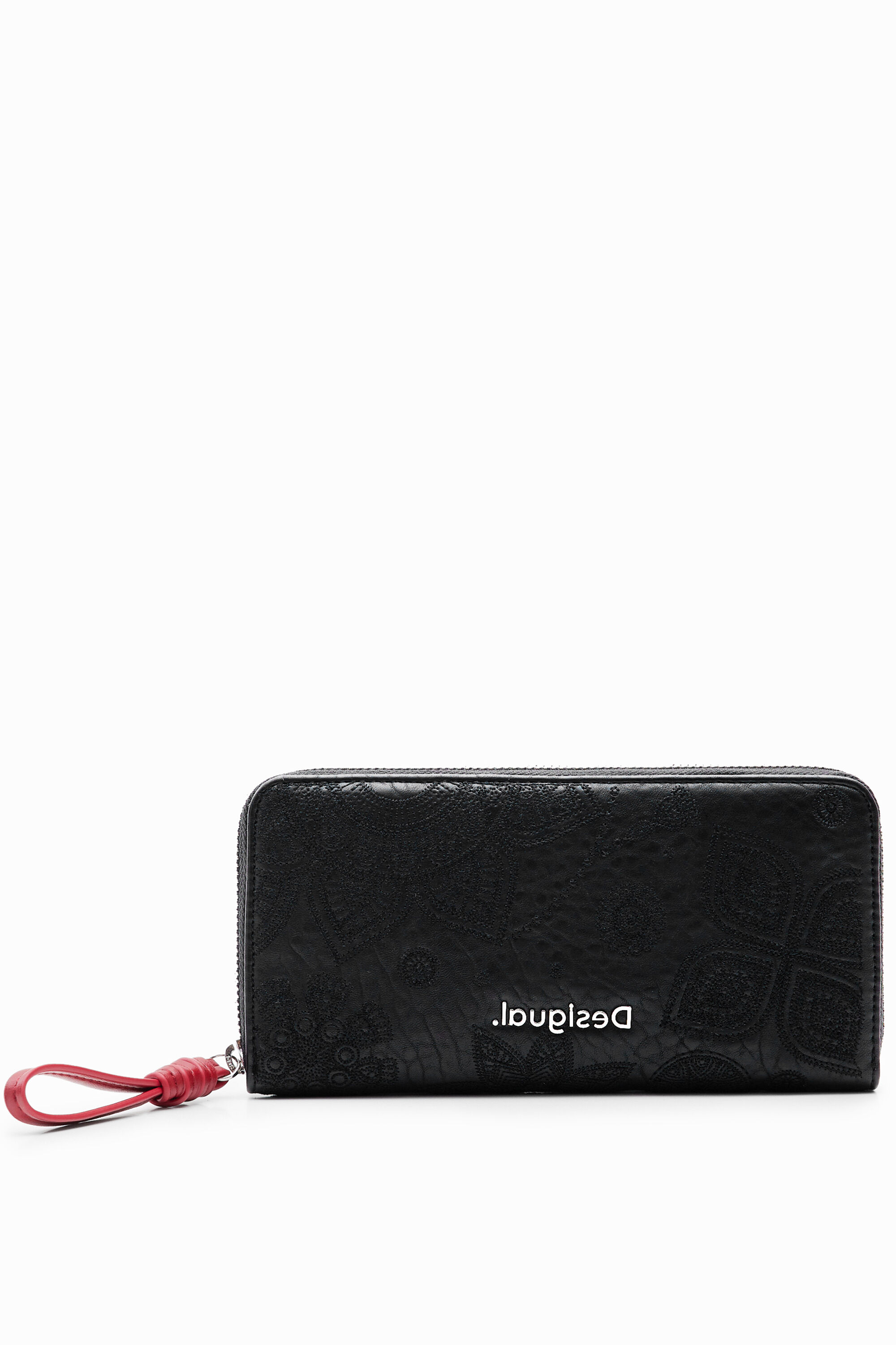 Large floral embroidery wallet Desigual