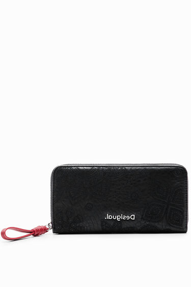 Large floral embroidery wallet | Desigual