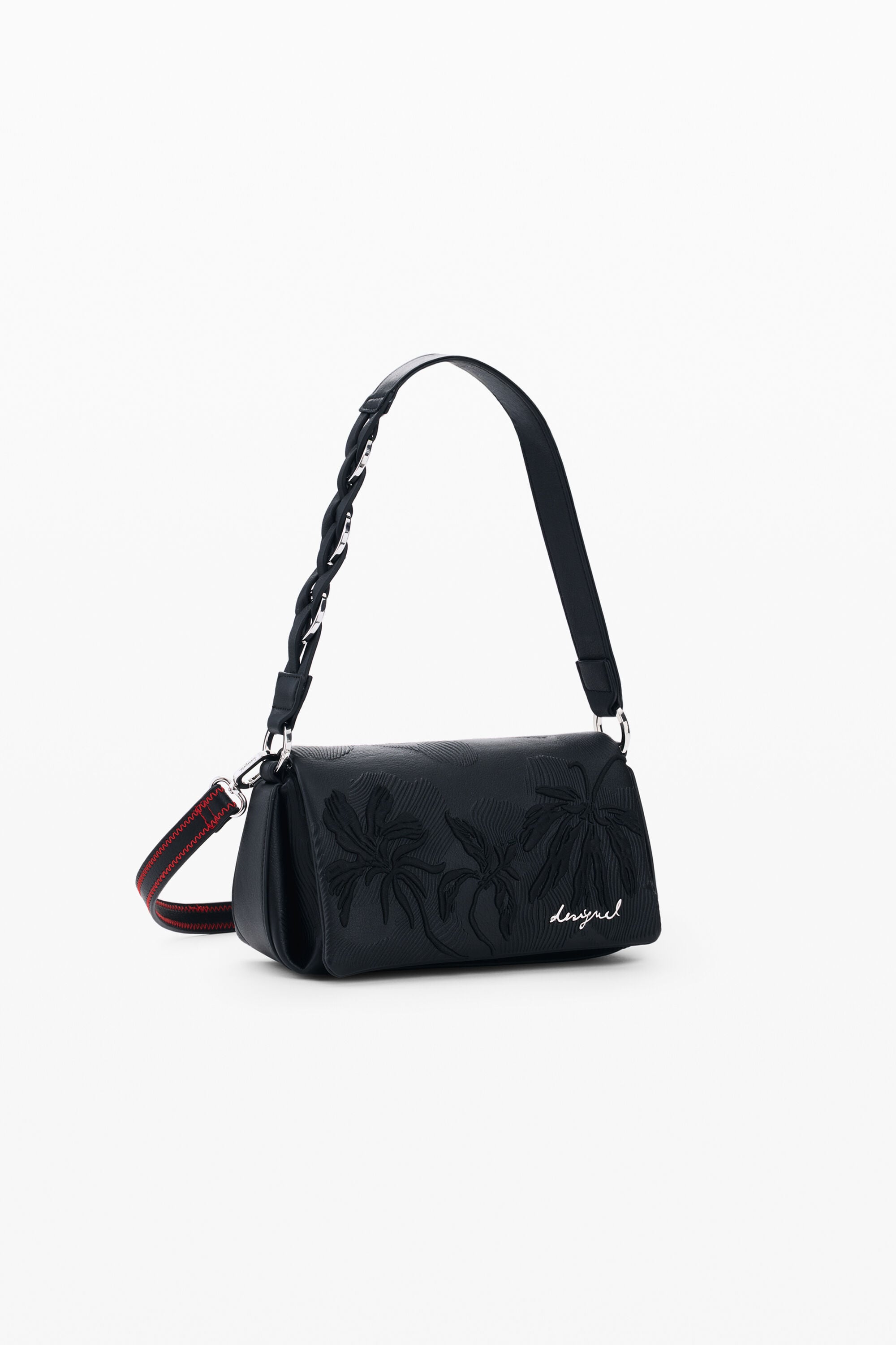 小さな花柄のエンボスバッグ 黒 レディースアクセサリーの I Desigual.com