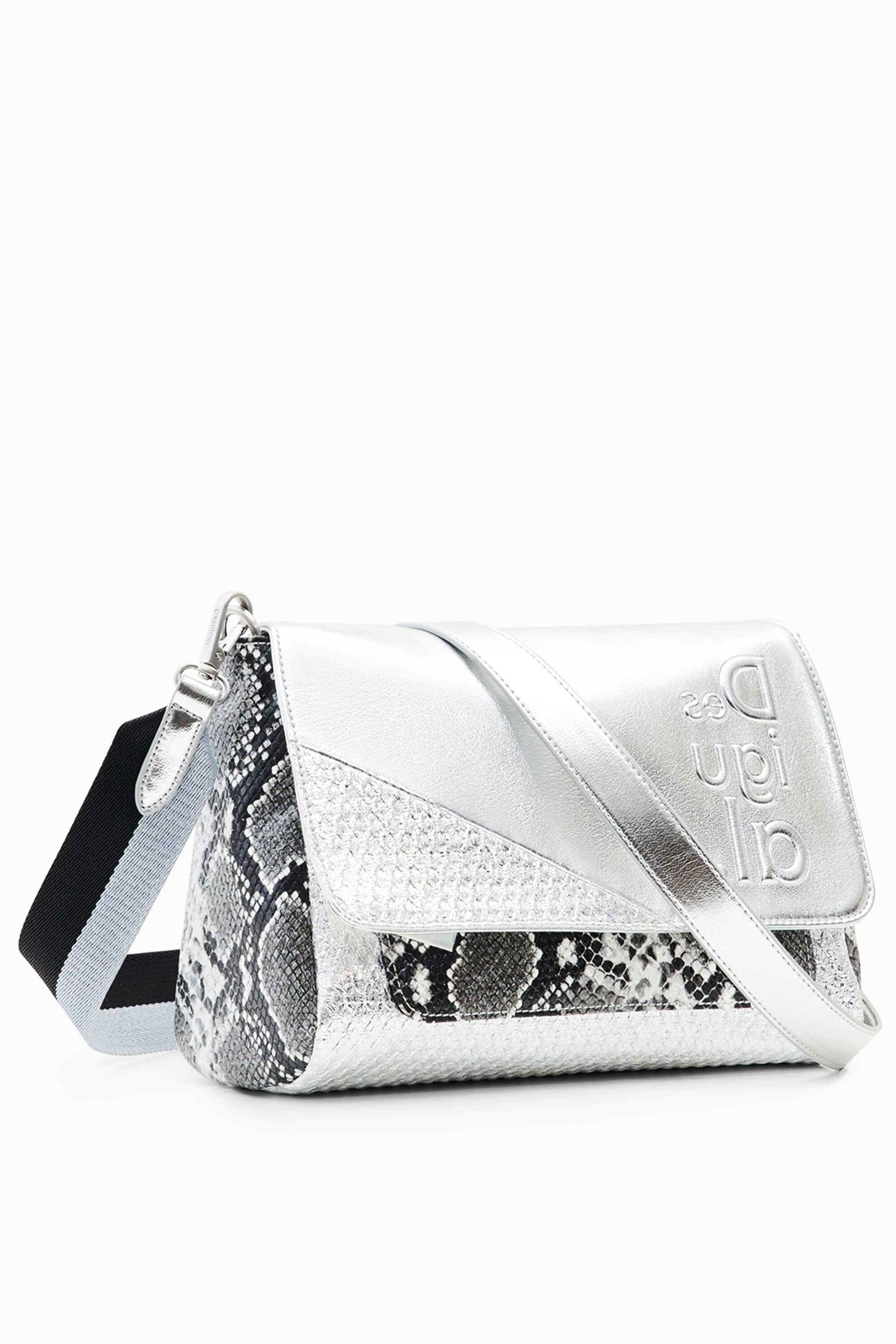 Women s Midsize metallic patchwork crossbody bag I Desigual