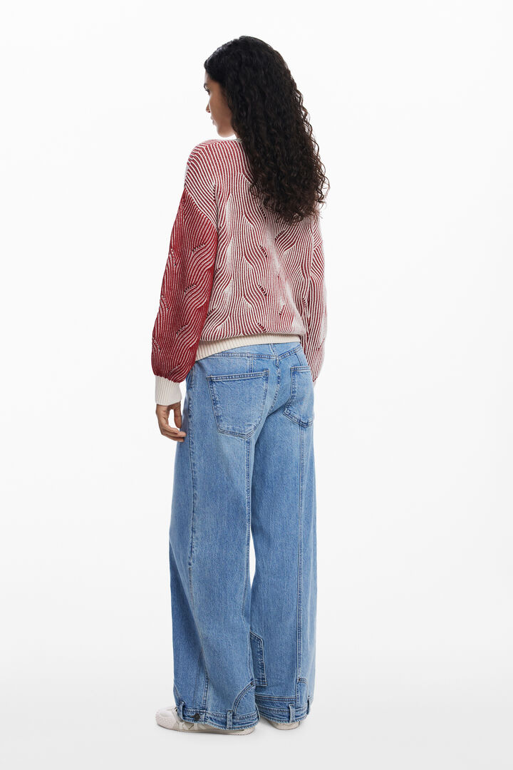 Dwukolorowy sweter dzianinowy | Desigual