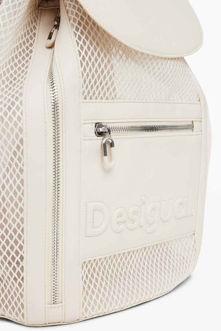 Medium mesh drawstring backpack | Desigual
