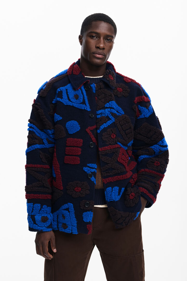 Ethnic jacket with embossed details