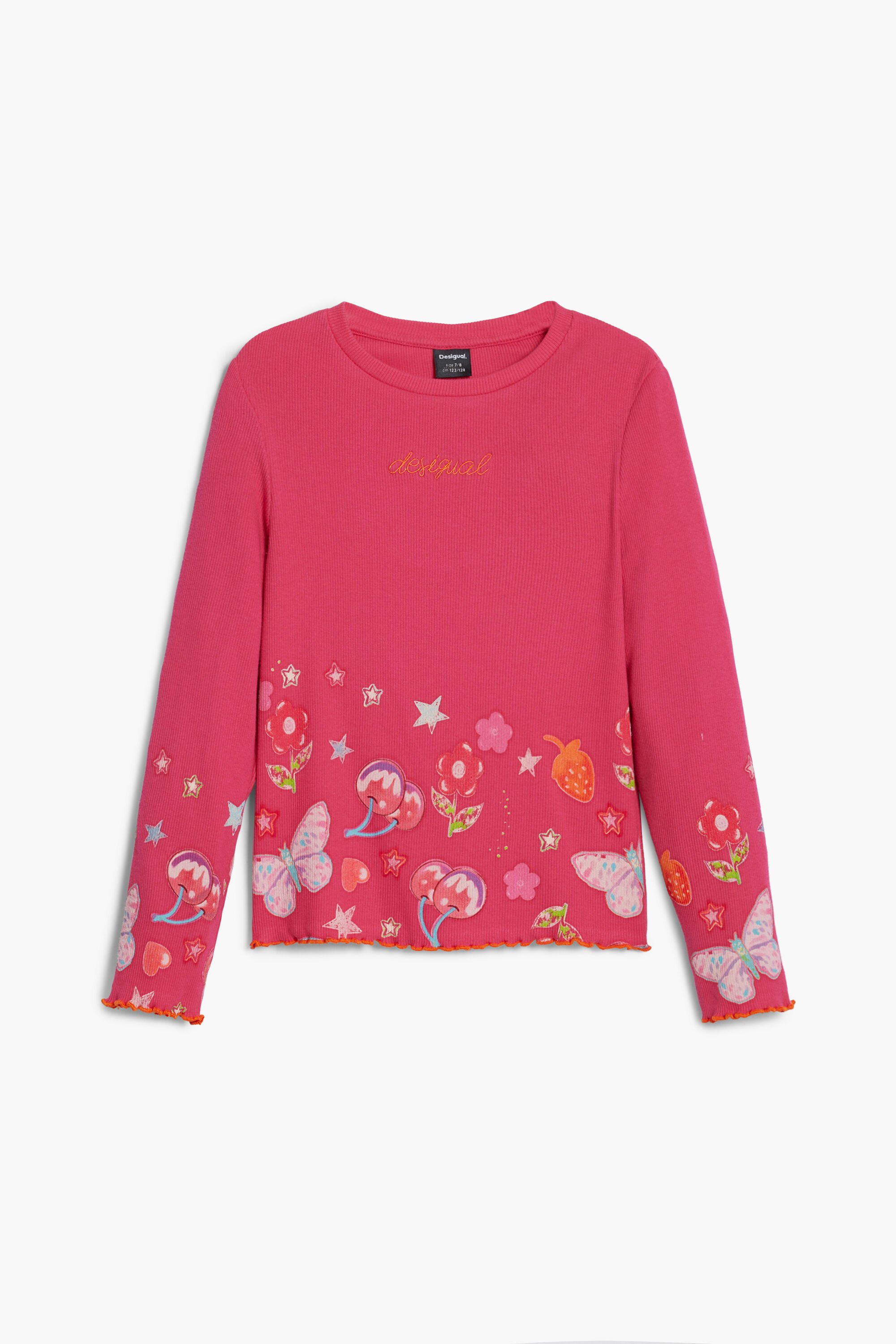 Langarmshirt mit Blumenlogo