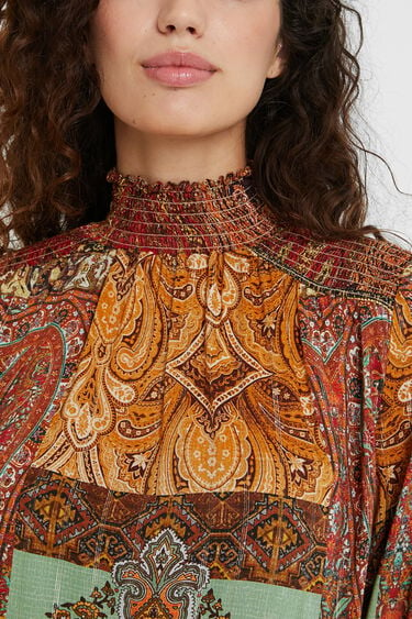 Blusa estampado marroquí lúrex | Desigual