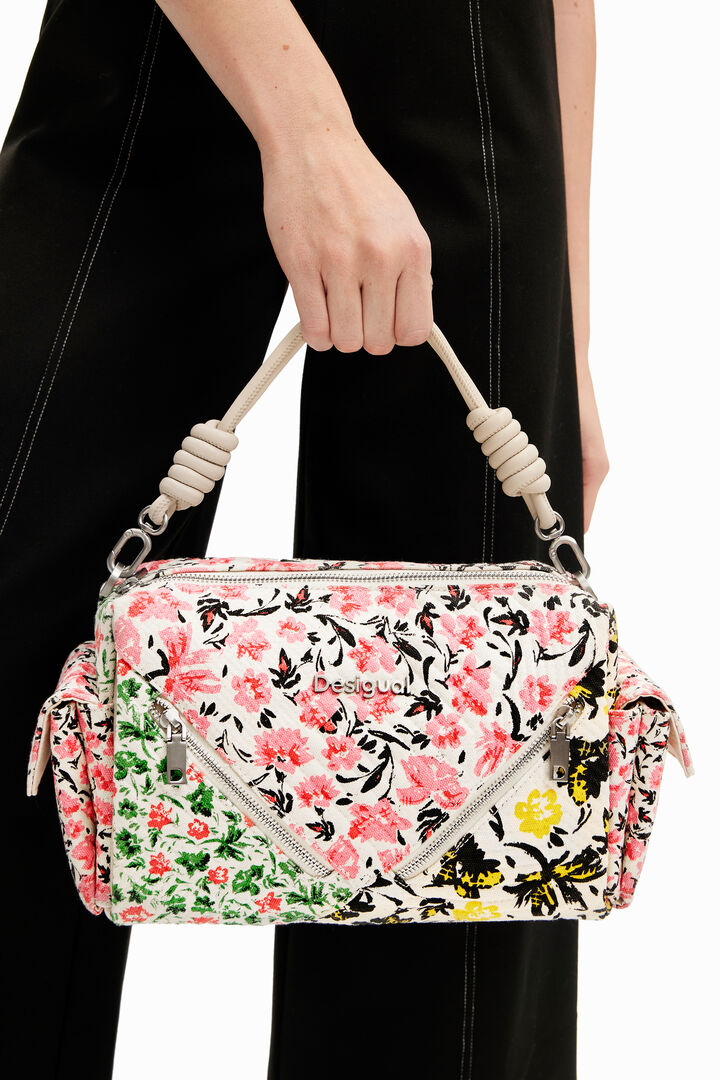 M floral canvas bag | Desigual