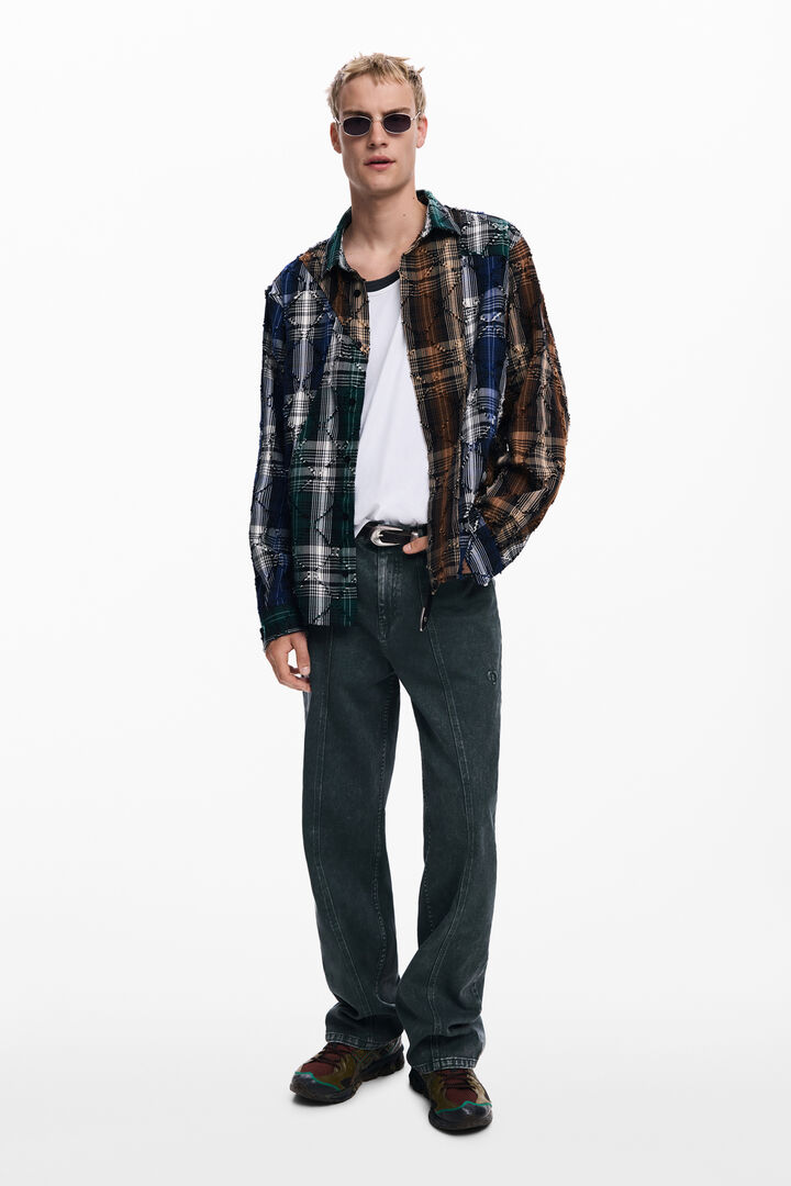 Camisa checks bordados | Desigual