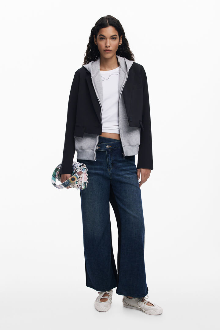 Gecombineerde flare jeans