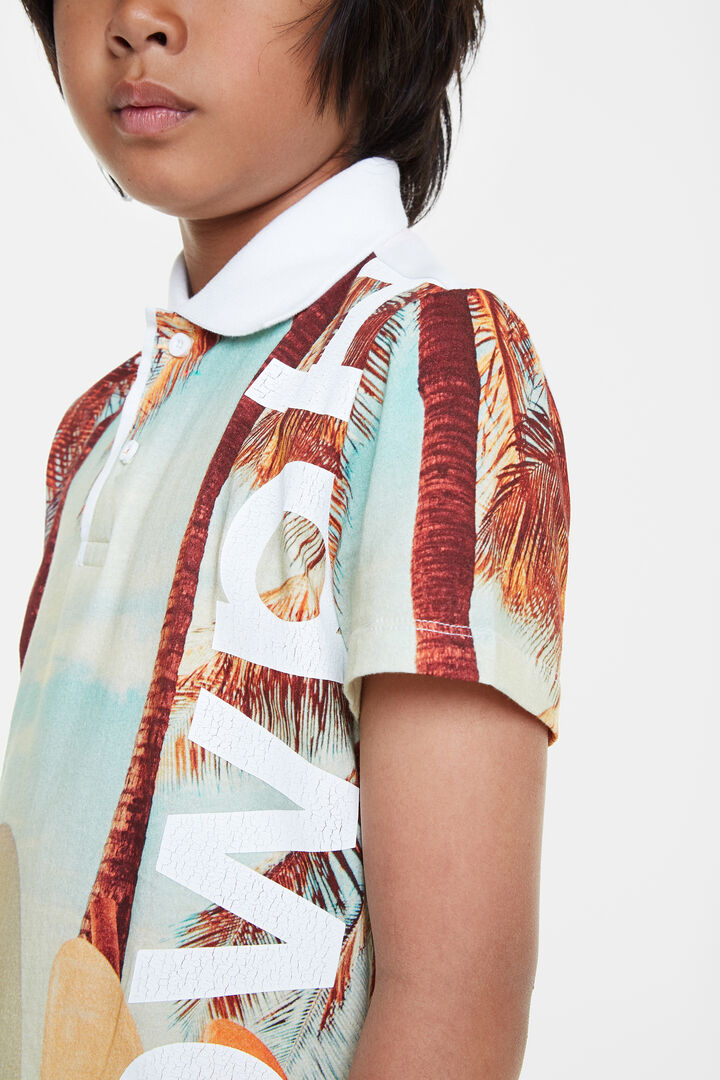 Polo Hawaï à cartes postales | Desigual