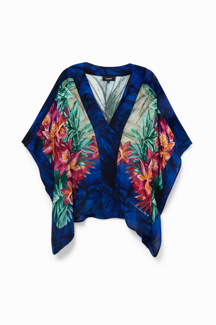 Oriental floral kimono blouse | Desigual