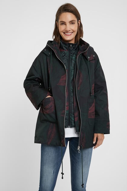 Oversize waterproof jacket 2 in 1