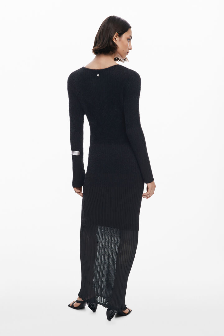 Kleid mit transparentem Stoff | Desigual