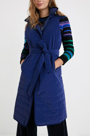 Long quilted gilet | Desigual