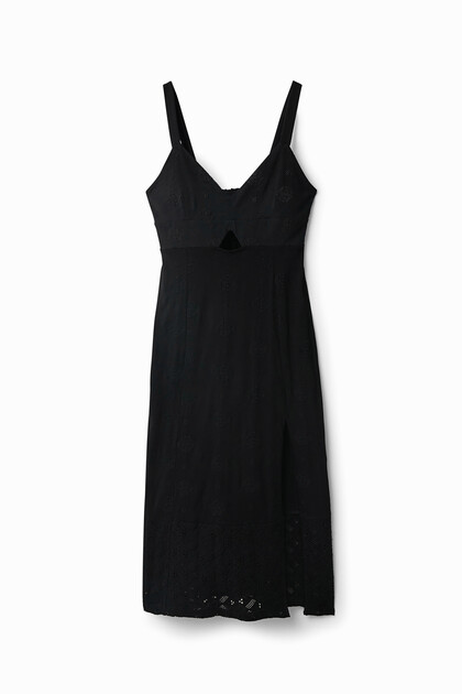 Vestido midi bordados
