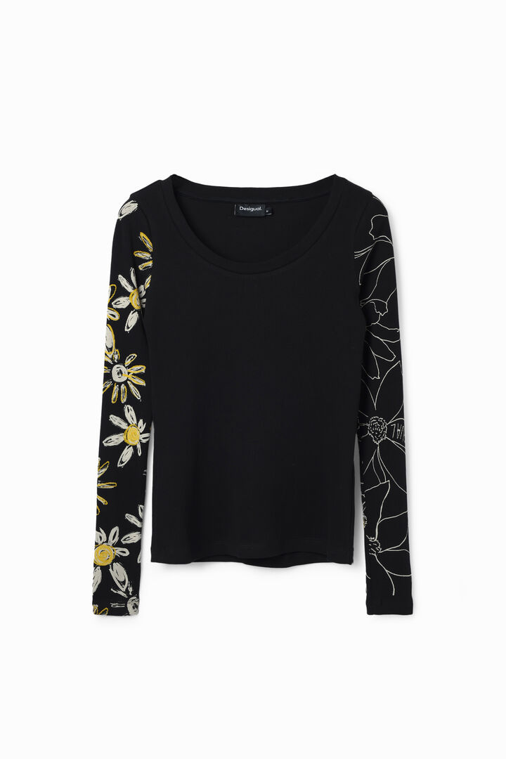 Ribbed floral T-shirt | Desigual