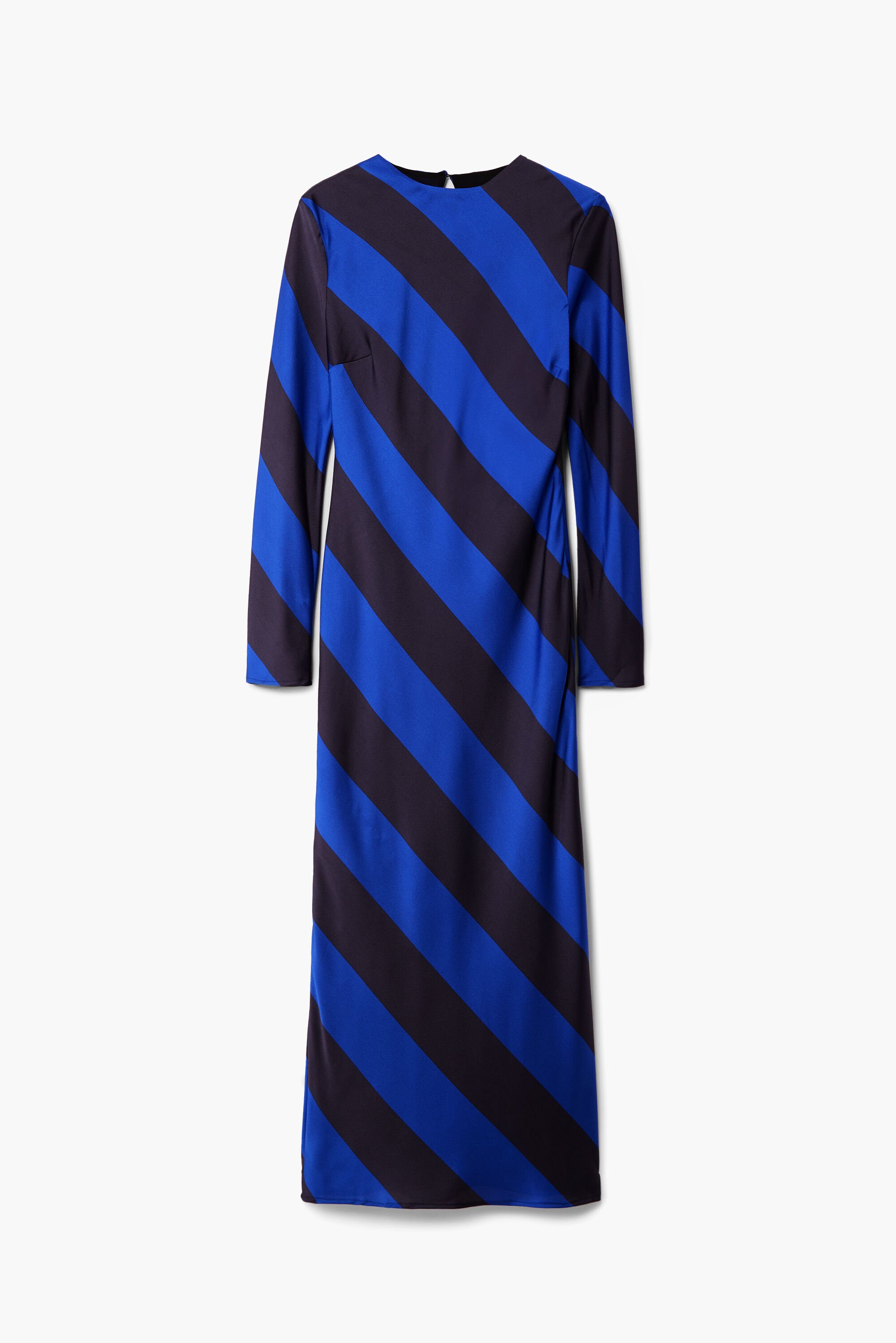 Desigual, Gestreiftes Midikleid, Polyester, Blau, L