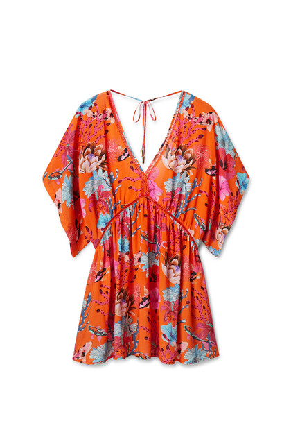 Sustainable coral tunic