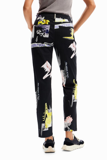Straight collage trousers | Desigual