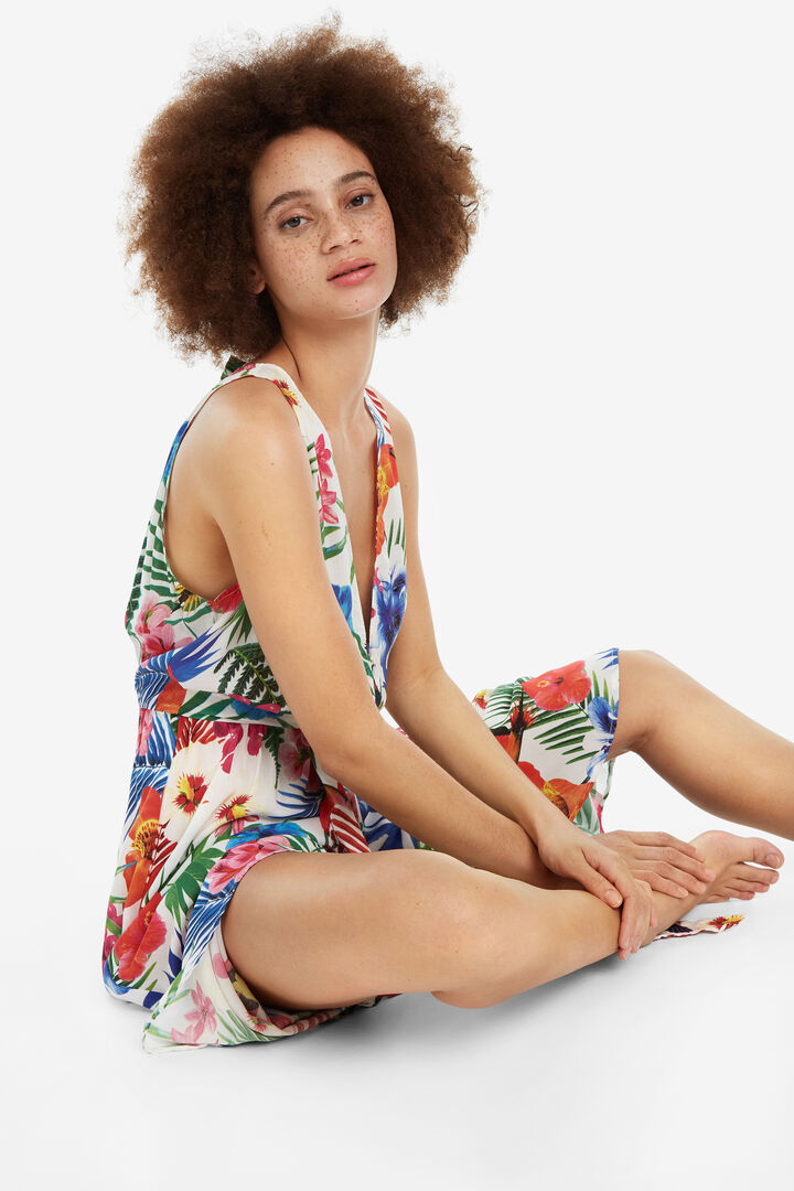 Robe blanche tropicale Patrice | Desigual