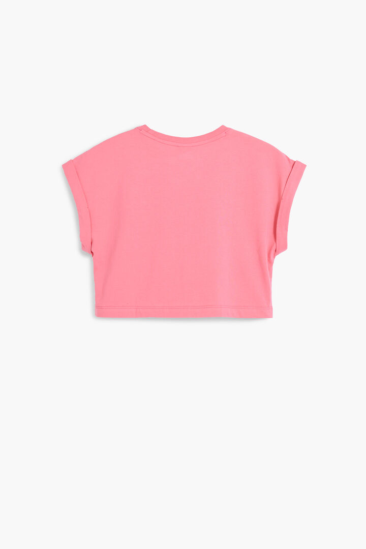 Strawberry sequin cropped T-shirt | Desigual