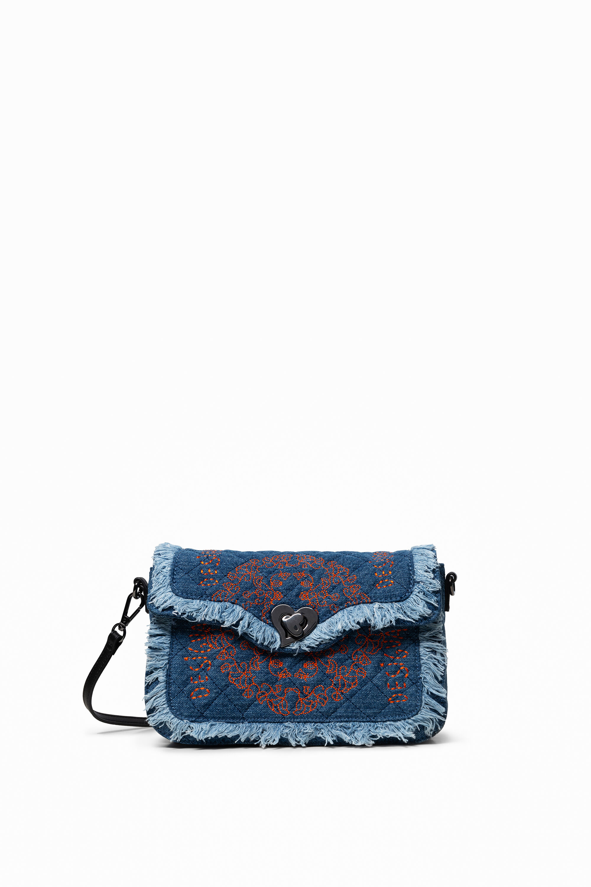 Little denim sling bag with fringe Desigual