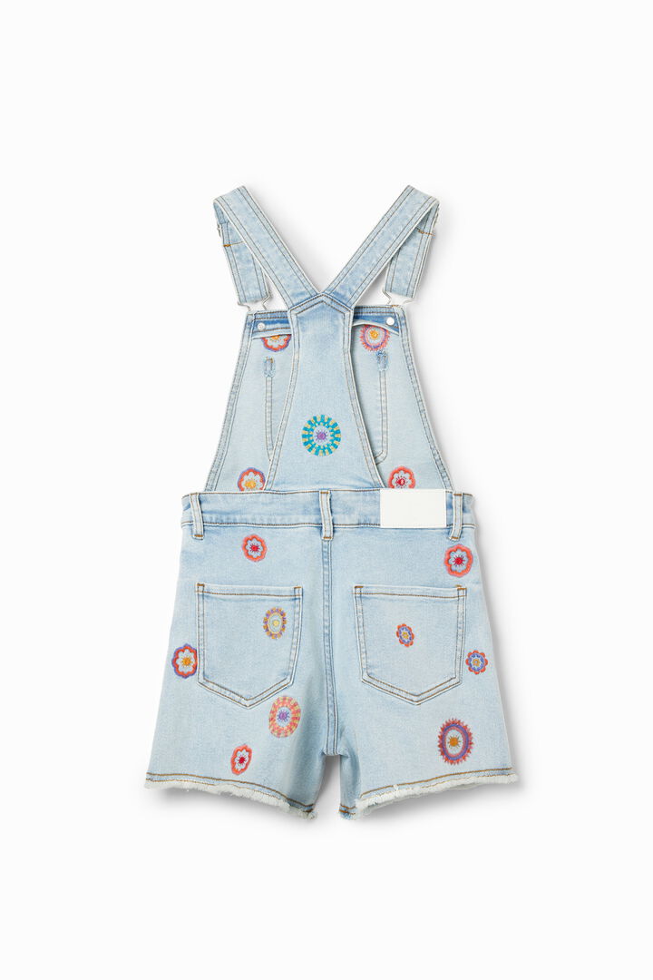 Embroidered denim dungarees | Desigual