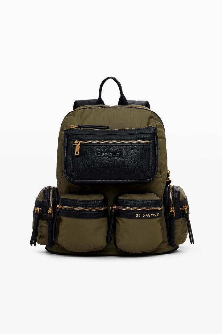 High-capacity nylon backpack