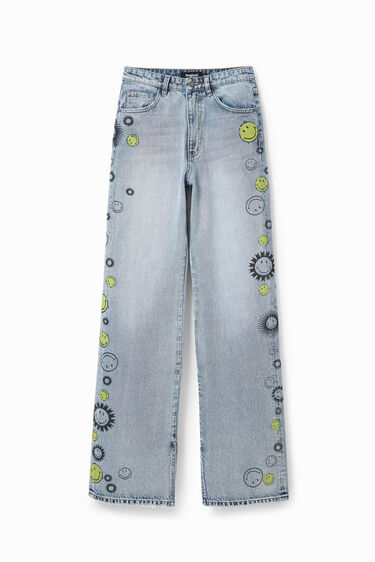 Texans Wide leg Smiley® | Desigual