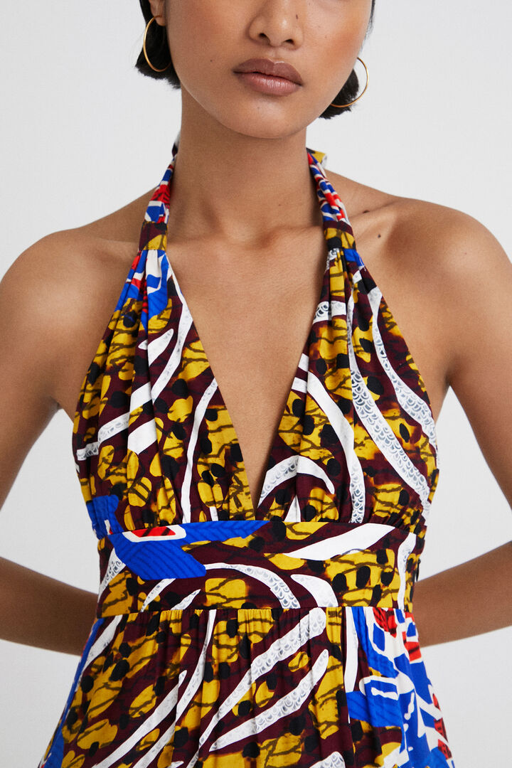 Abito lungo scollato Stella Jean | Desigual