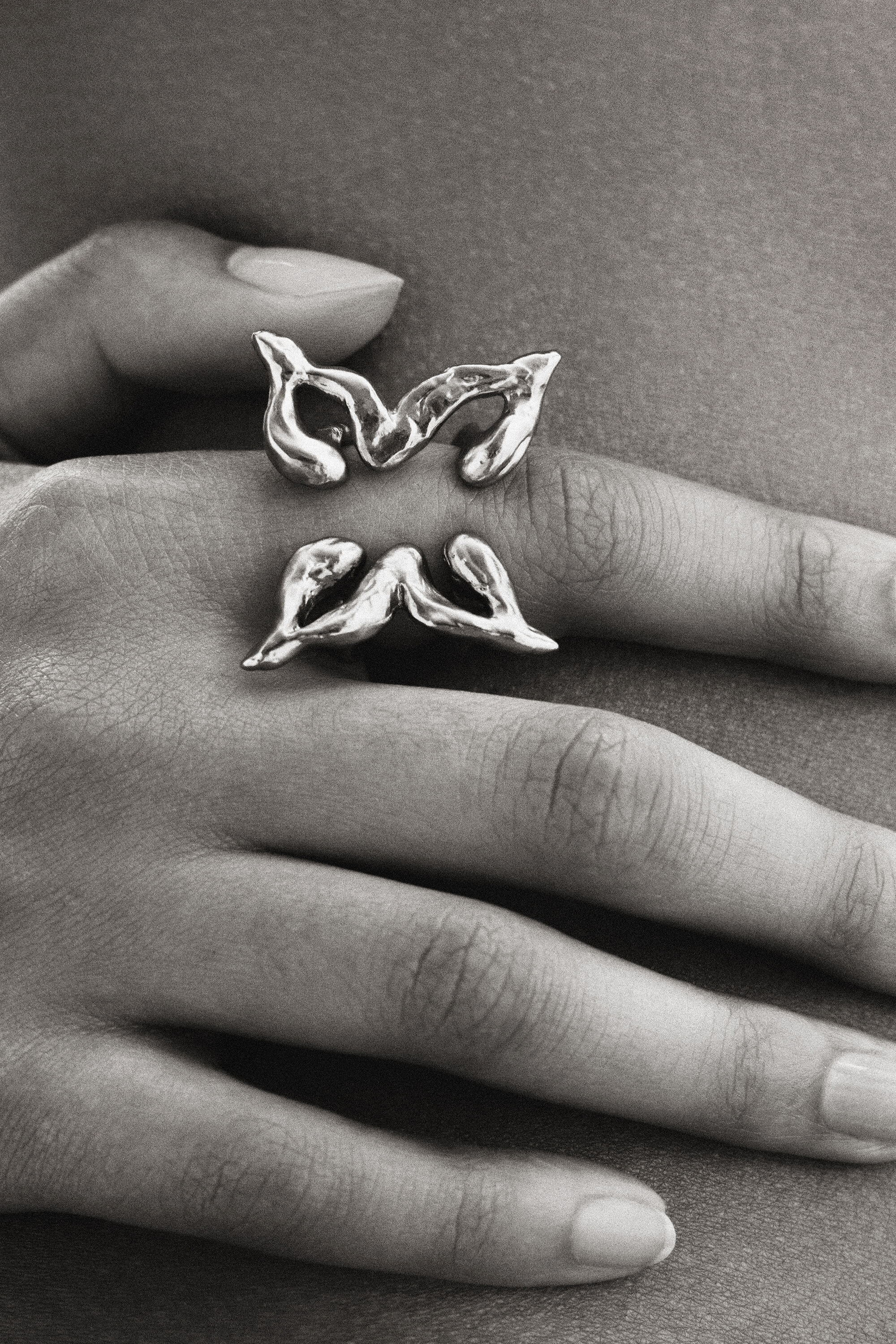 Zalio silver plated butterfly ring unisex Desigual