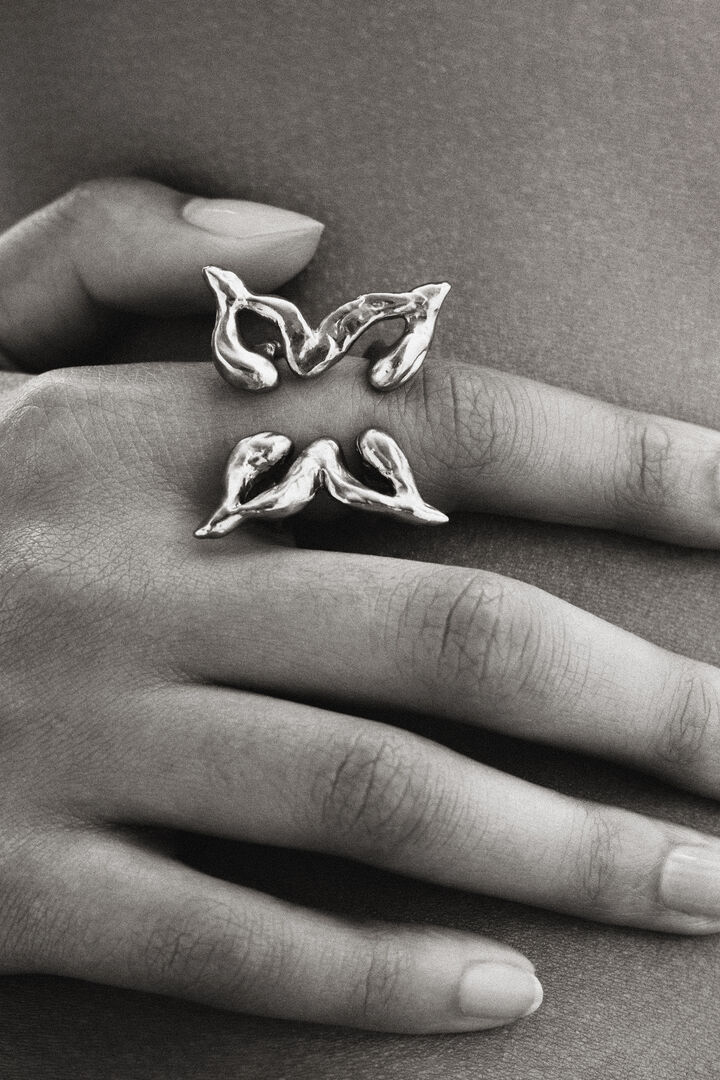 Anillo mariposa baño oro Zalio | Desigual