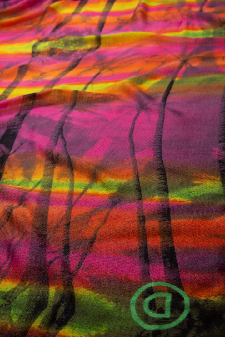 Foulard efecto desteñido y palmeras | Desigual