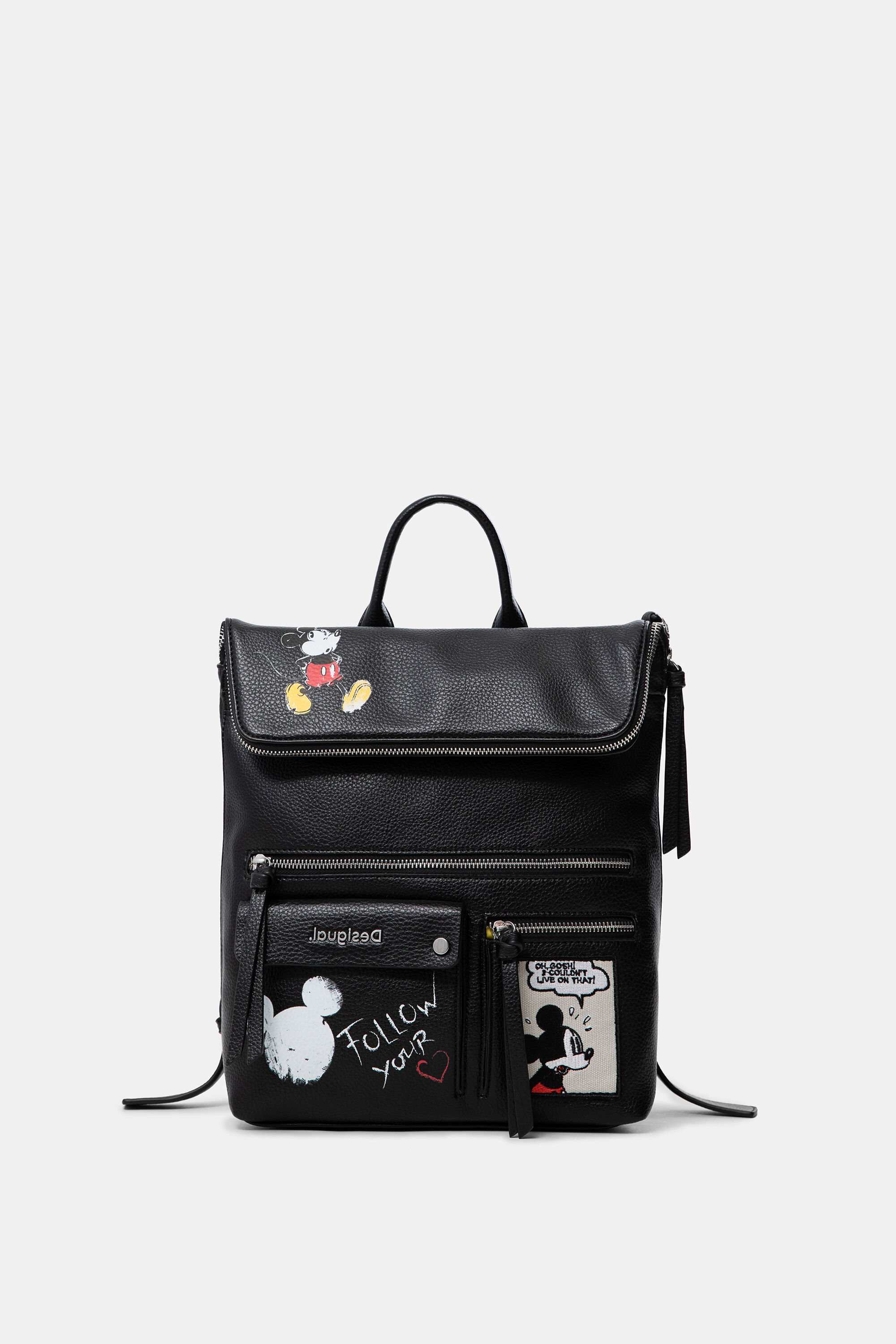 black and white mickey mouse backpack