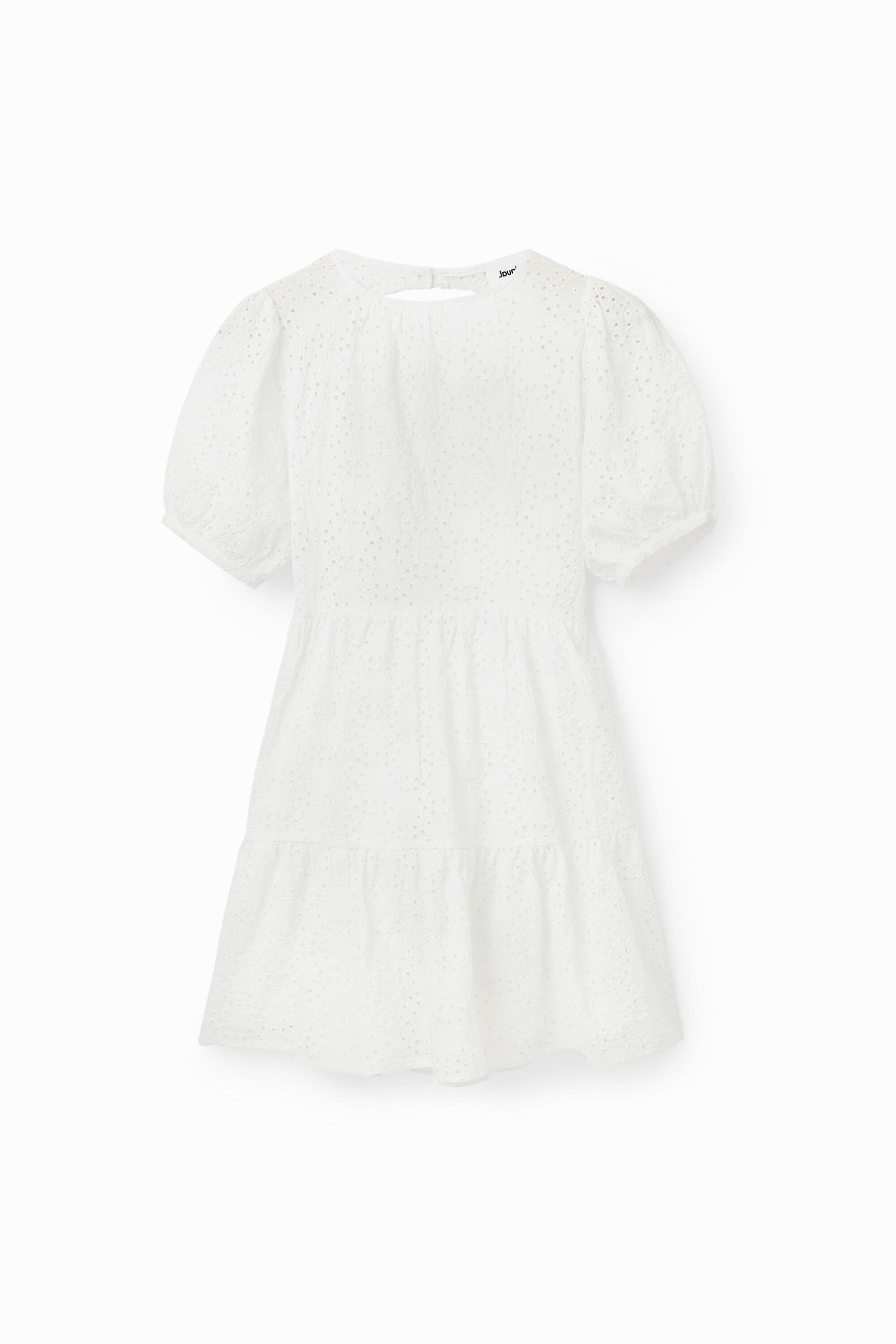 Kurzes Kleid Schweizer Lochstickerei
